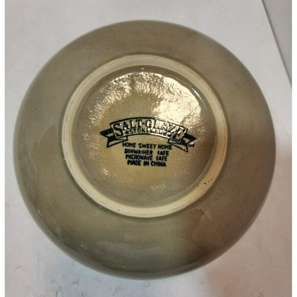 Salt Glaze Stoneware Home Sweet Home Round 9" Casserole DIsh With Lid - Picture 8 of 15